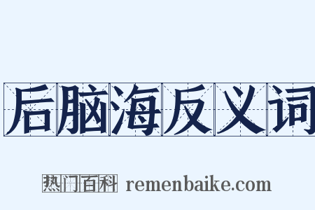 后脑海反义词是什么意思的图片